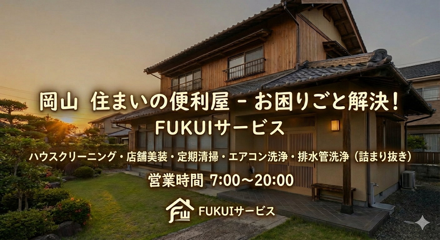 ハウスクリーニング・エアコン洗浄・排水管洗浄